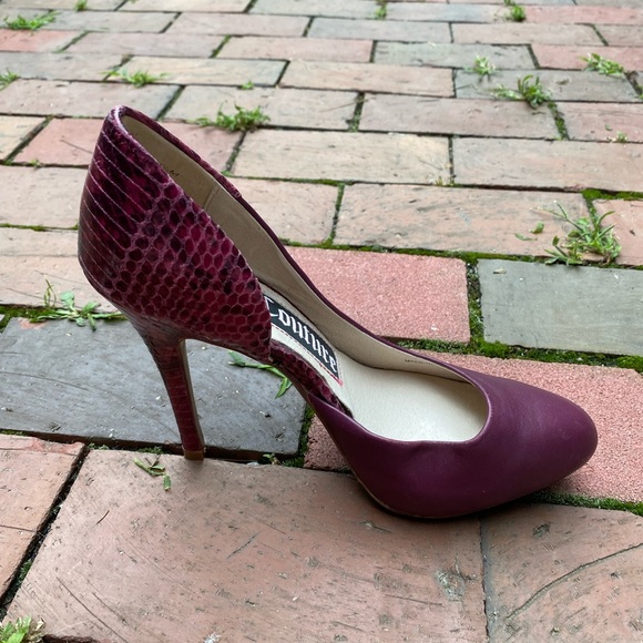 vintage juicy couture purple leather snake heel women size six 6.5 pump shoe - Picture 8 of 8
